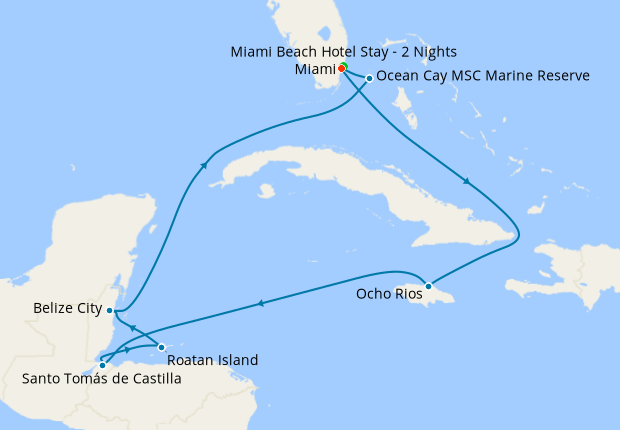 Cruise Itinerary Map