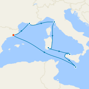 Spain, France, Italy & Malta from Barcelona with Stay