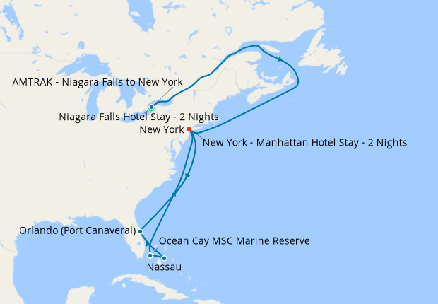 Cruise Itinerary Map