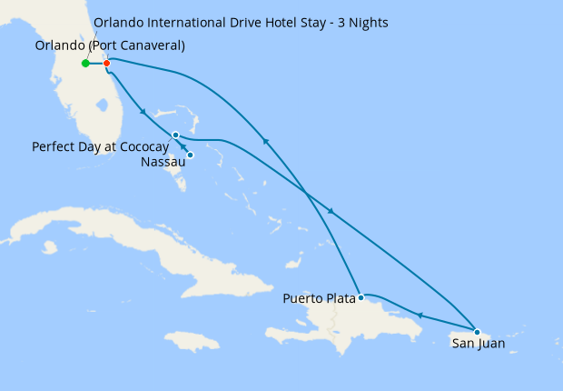 Cruise Itinerary Map