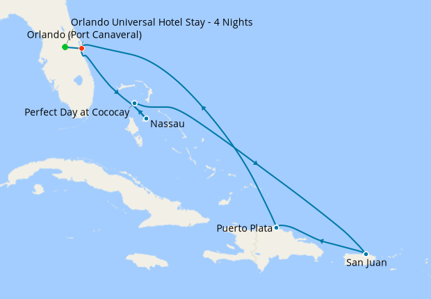 Cruise Itinerary Map