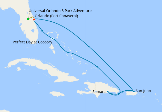 Cruise Itinerary Map