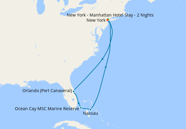 Cruise Itinerary Map