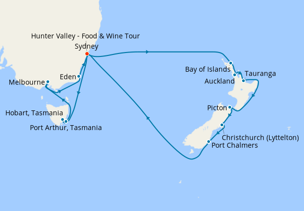 Cruise Itinerary Map