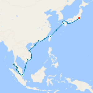 South East Asia & Japan from Singapore to Tokyo with Stays
