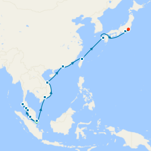 South East Asia & Japan from Singapore to Tokyo with Stays