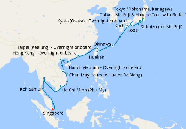 Cruise Itinerary Map