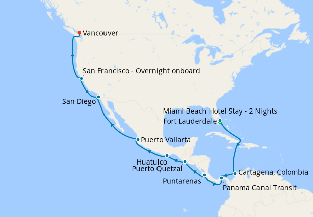 Cruise Itinerary Map