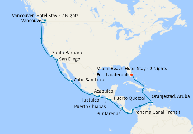 Cruise Itinerary Map