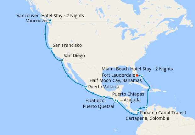 Cruise Itinerary Map