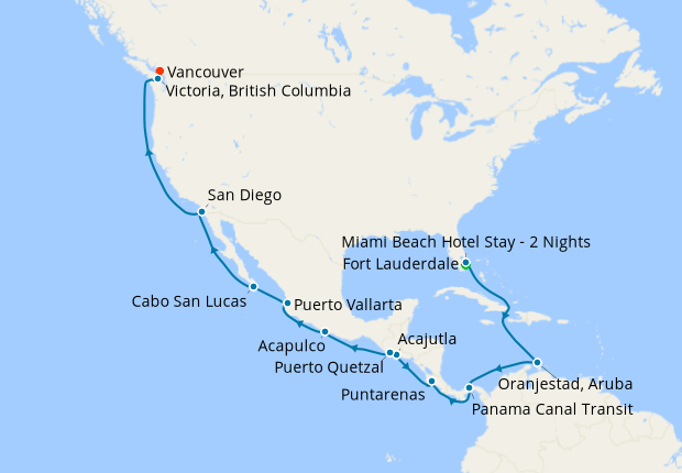 Cruise Itinerary Map