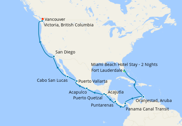 Cruise Itinerary Map