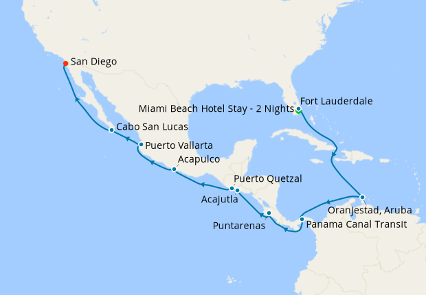 Cruise Itinerary Map