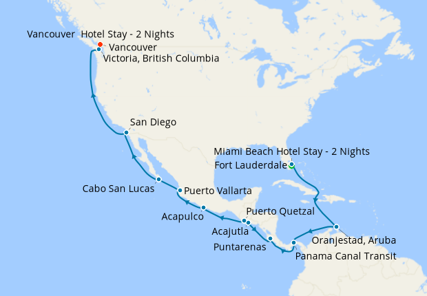 Cruise Itinerary Map