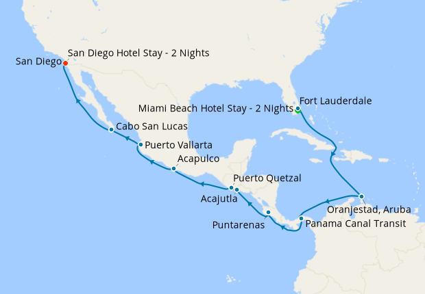 Cruise Itinerary Map