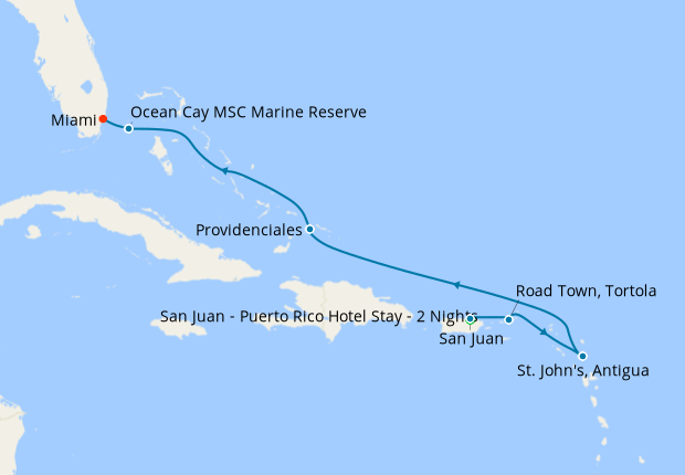 Cruise Itinerary Map