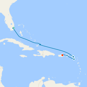 Secluded Isles & Caribbean Havens from Miami with Luxury Stays