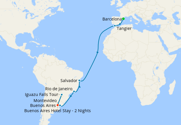 Map of the cruise map