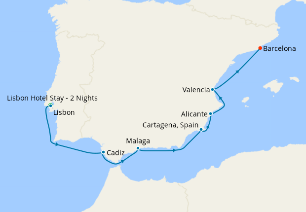 Cruise Itinerary Map