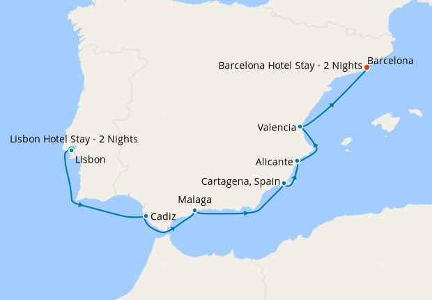 Cruise Itinerary Map