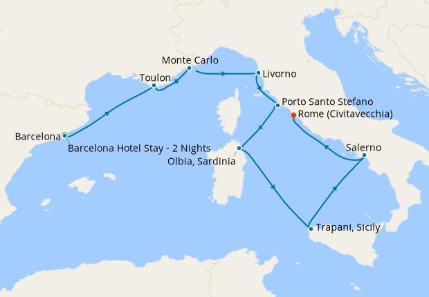 Cruise Itinerary Map