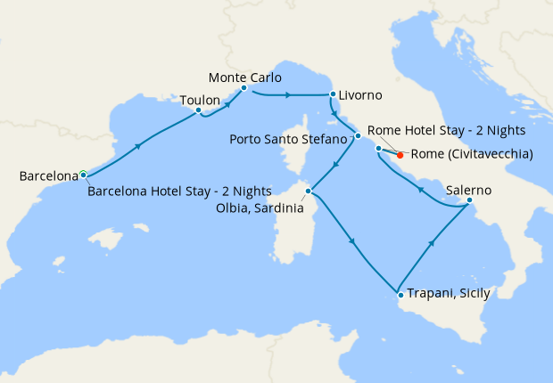 Cruise Itinerary Map