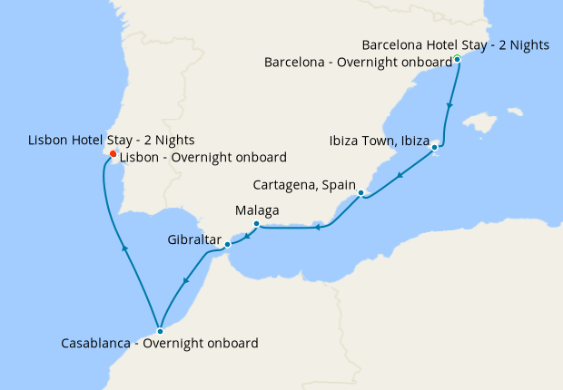 Cruise Itinerary Map