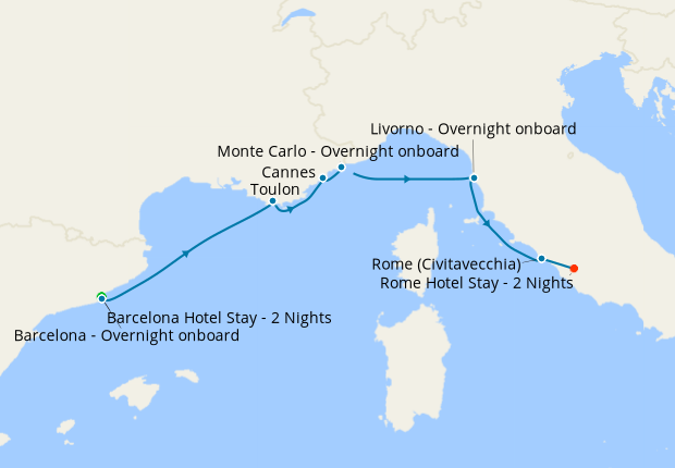 Cruise Itinerary Map