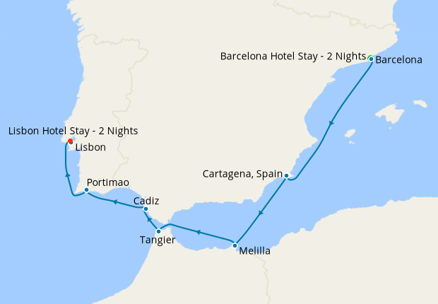Cruise Itinerary Map