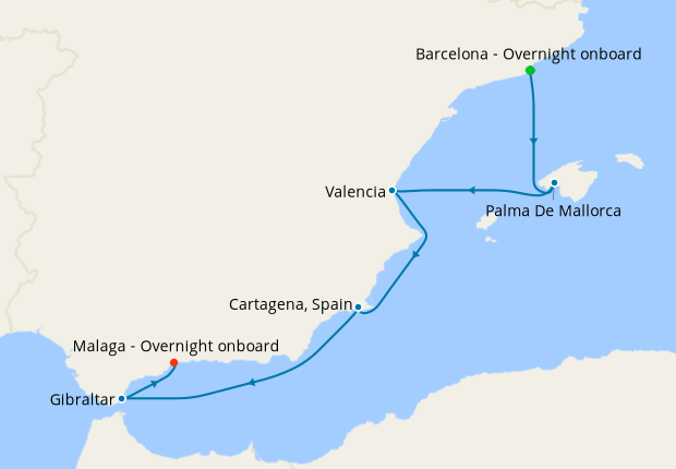 Cruise Itinerary Map