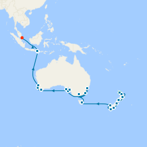 New Zealand, Australia & Bali fr. Auckland to Singapore with Stay