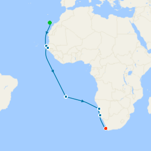 Canary Island, Senegal & Namibia from Gran Canaria with Cape Town Stay