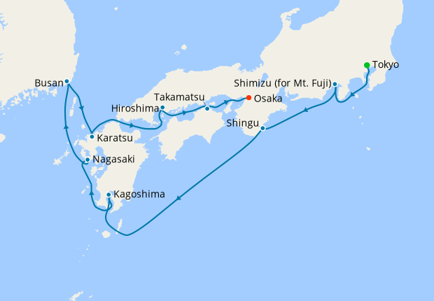 Cruise Itinerary Map