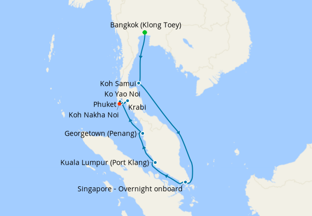 Map of the cruise map