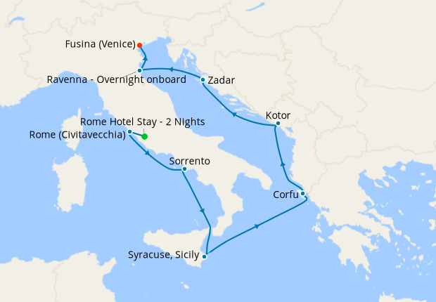 Cruise Itinerary Map