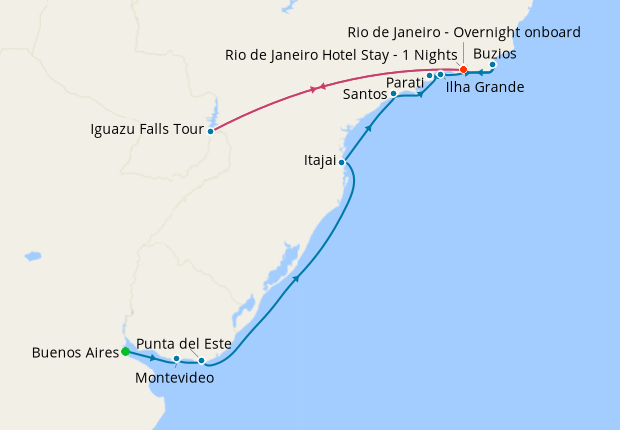 Cruise Itinerary Map