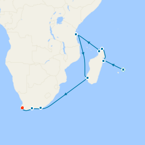 Stunning Beaches from Mauritius (Port Louis) to Cape Town with Luxury Stays.