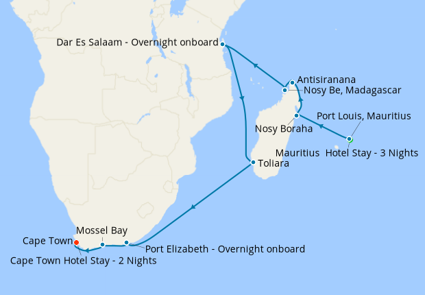 Cruise Itinerary Map