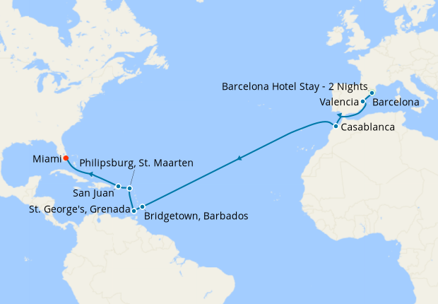 Cruise Itinerary Map
