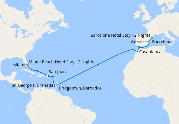 Cruise Itinerary Map