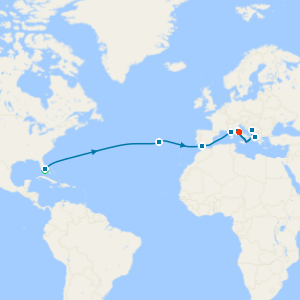 Western Mediterranean & Adriatic Grand Adventure with Miami Beach and Rome Stays