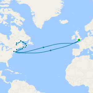 Transatlantic crossing, New England and Canada cruise from Southampton