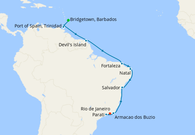 Cruise Itinerary Map