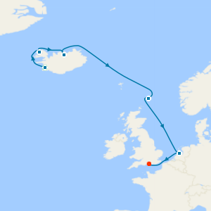 Icelandic Explorer from Reykjavik to Portsmouth with 1nt Stay
