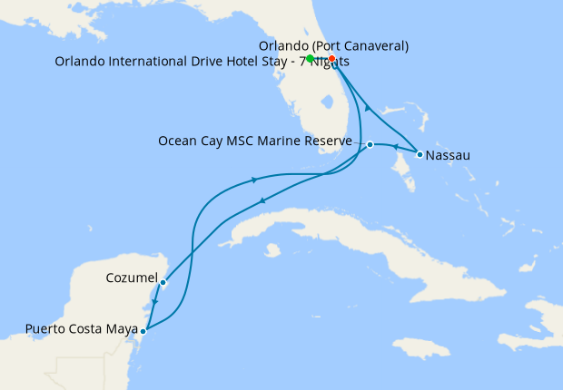 Cruise Itinerary Map