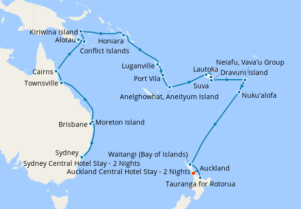 Cruise Itinerary Map