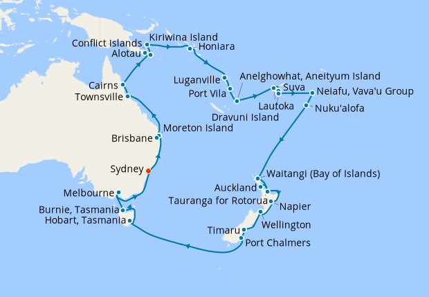 Cruise Itinerary Map