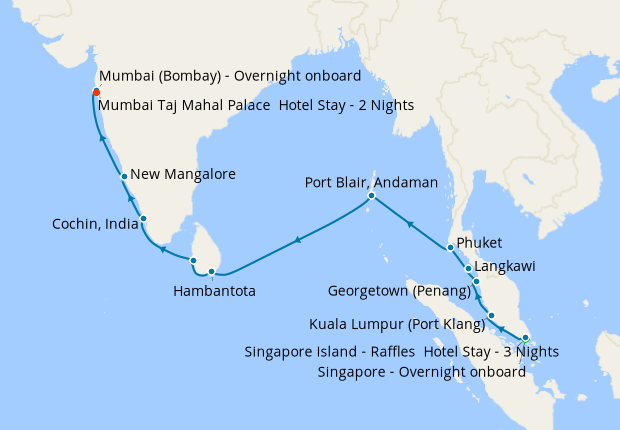Cruise Itinerary Map