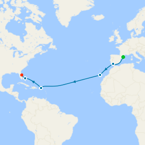 Transatlantic from Barcelona to Orlando