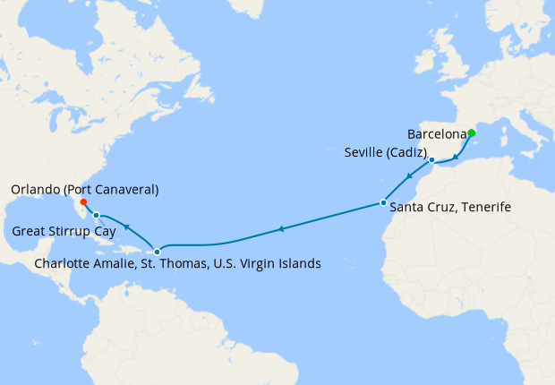 Cruise Itinerary Map